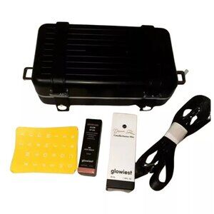 Glowiest The Dream Makeup Bag with Lip Oil and Facial Mist in Black -New In Box